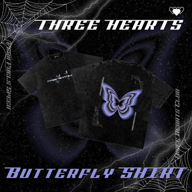 Three Hearts Butterfly T-Shirt
