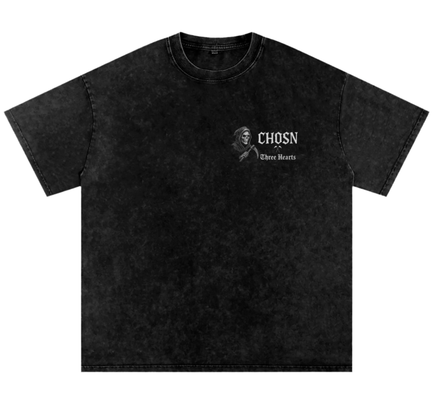 "CHOSN X THREE HEARTS" OVERSIZED SHIRT
