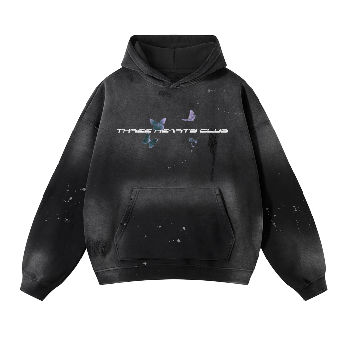 Three Hearts Butterfly Hoodie - hoodie