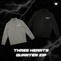 THREE HEARTS QUARTER ZIP
