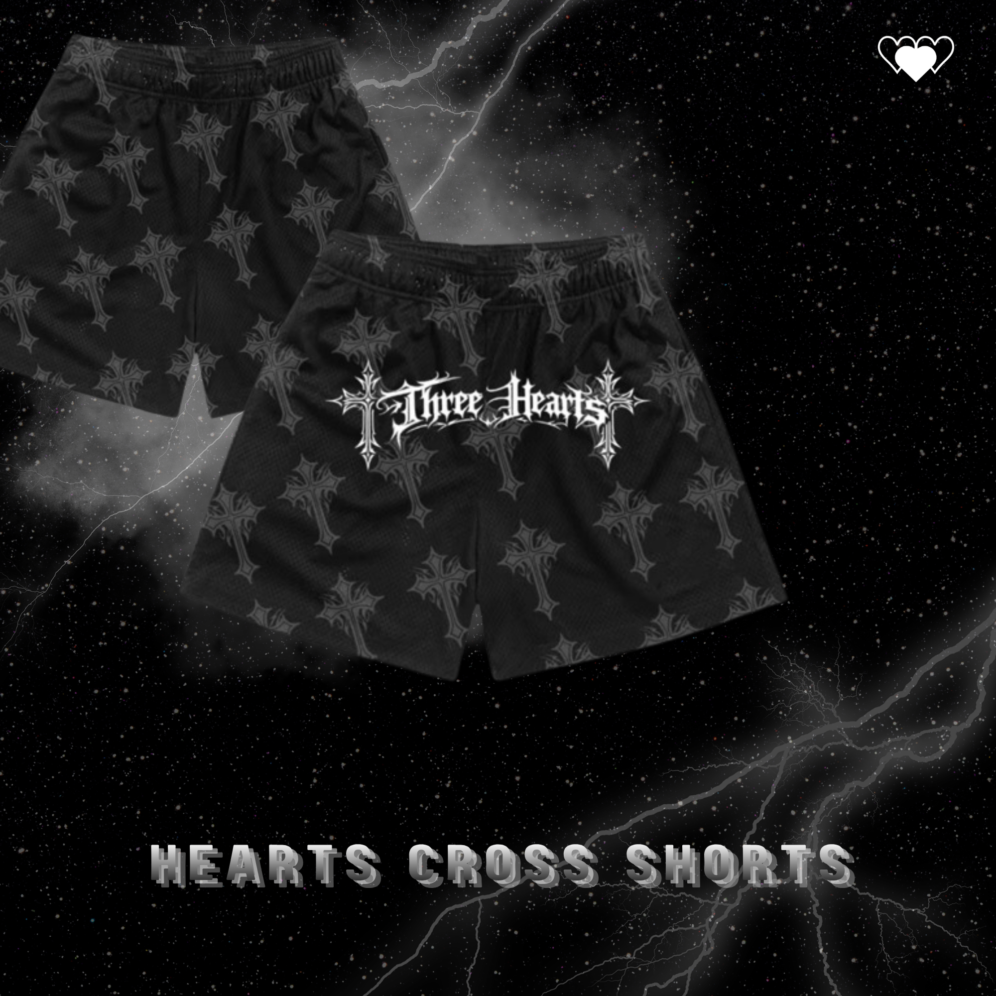 HEARTS CROSS SHORTS