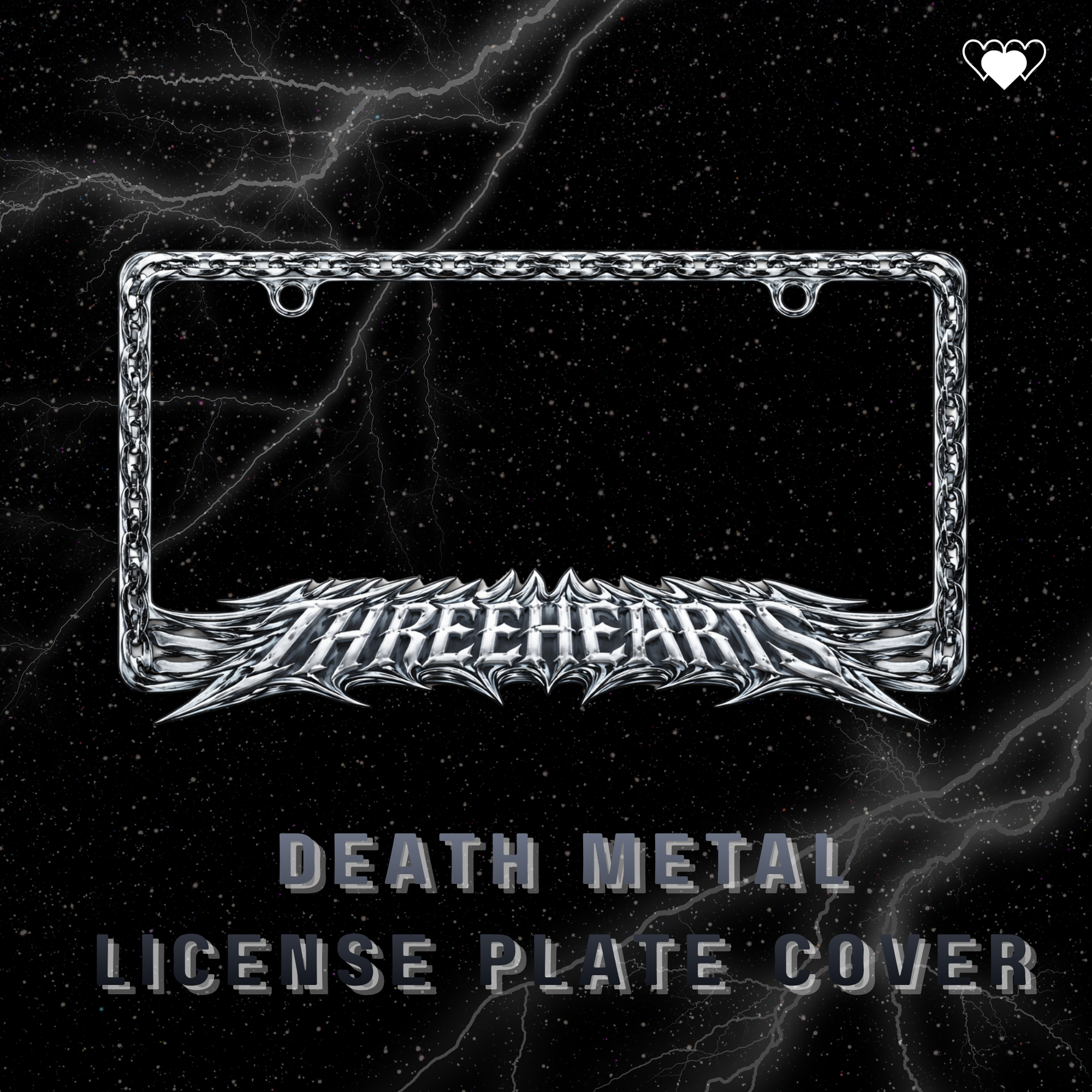 DEATH METAL LICENSE PLATE COVER
