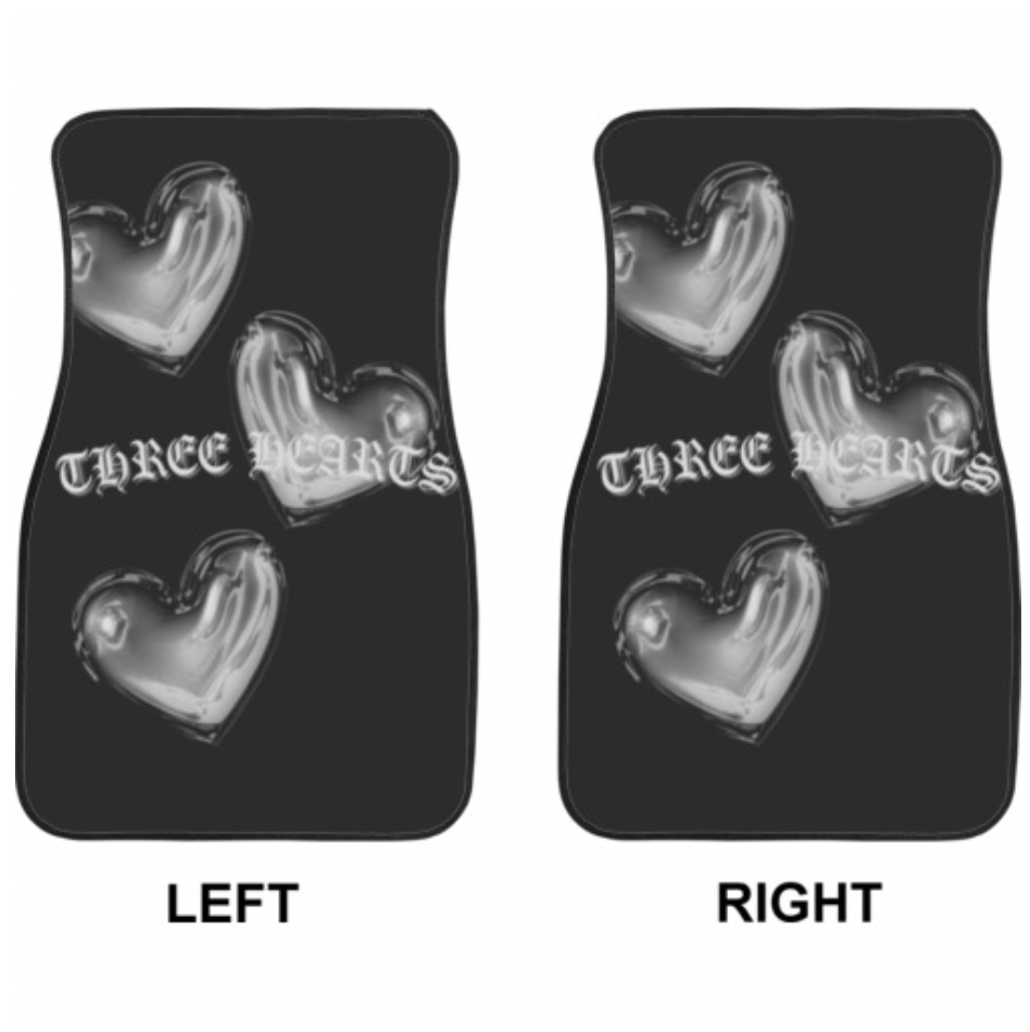 1990’S HEARTS CAR FLOOR MAT THREE HEARTS