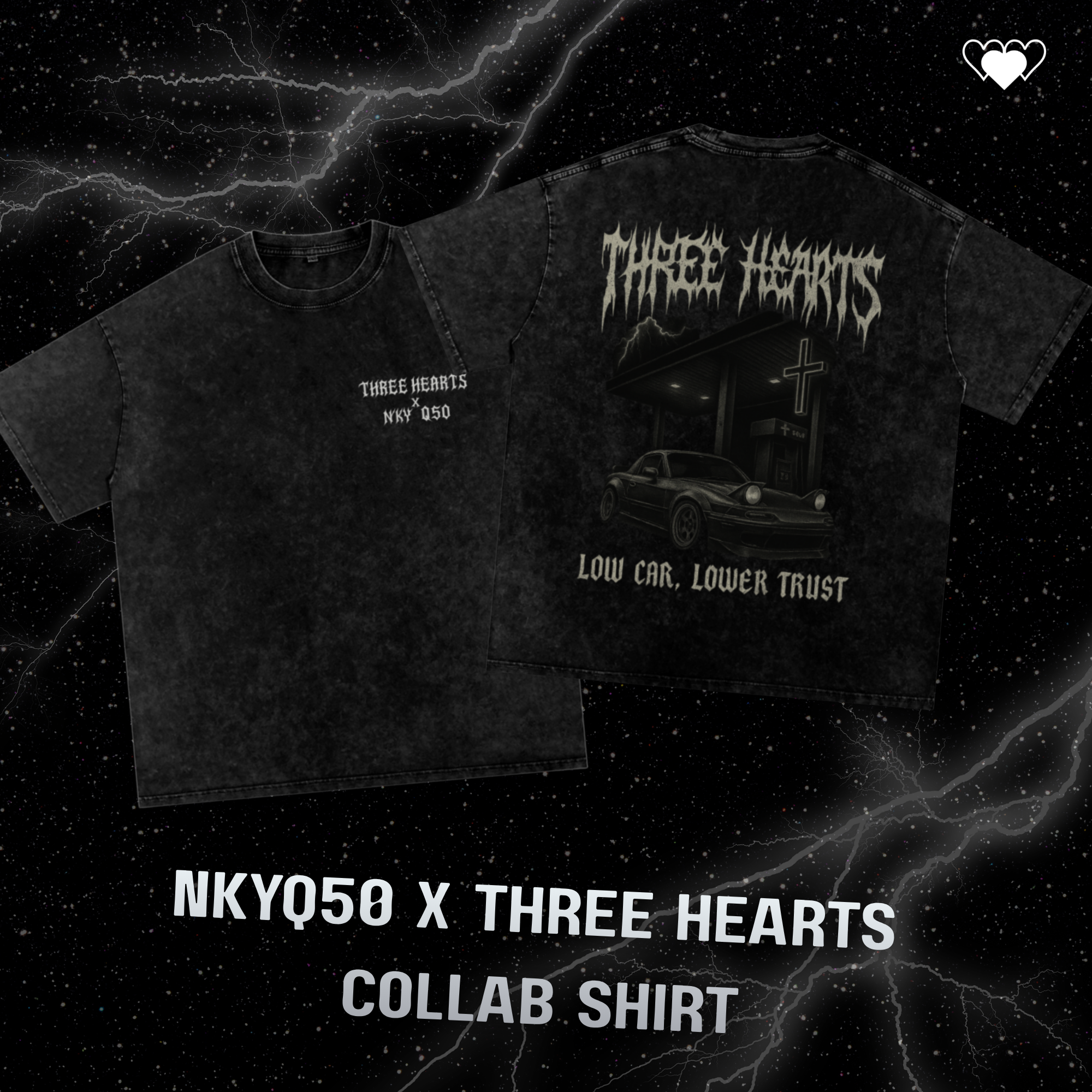 NKYQ50 X Three Hearts T-Shirt