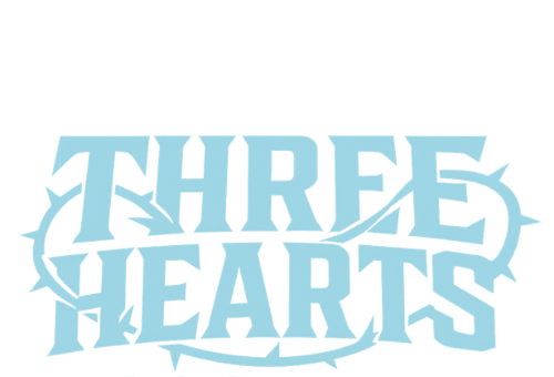 "THREE HEARTS" Rose Bush Decal