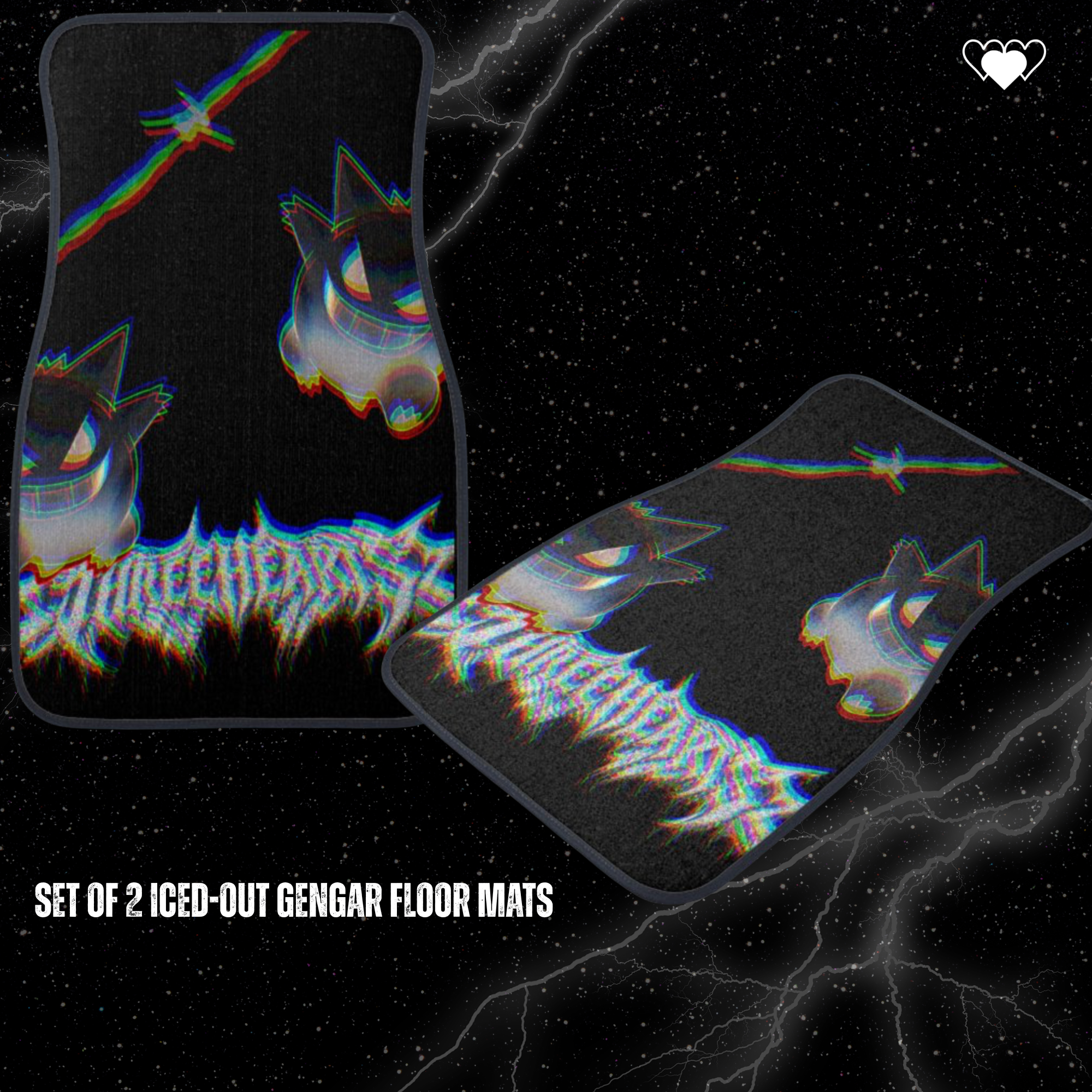 ICED-OUT Gengar floor Mats