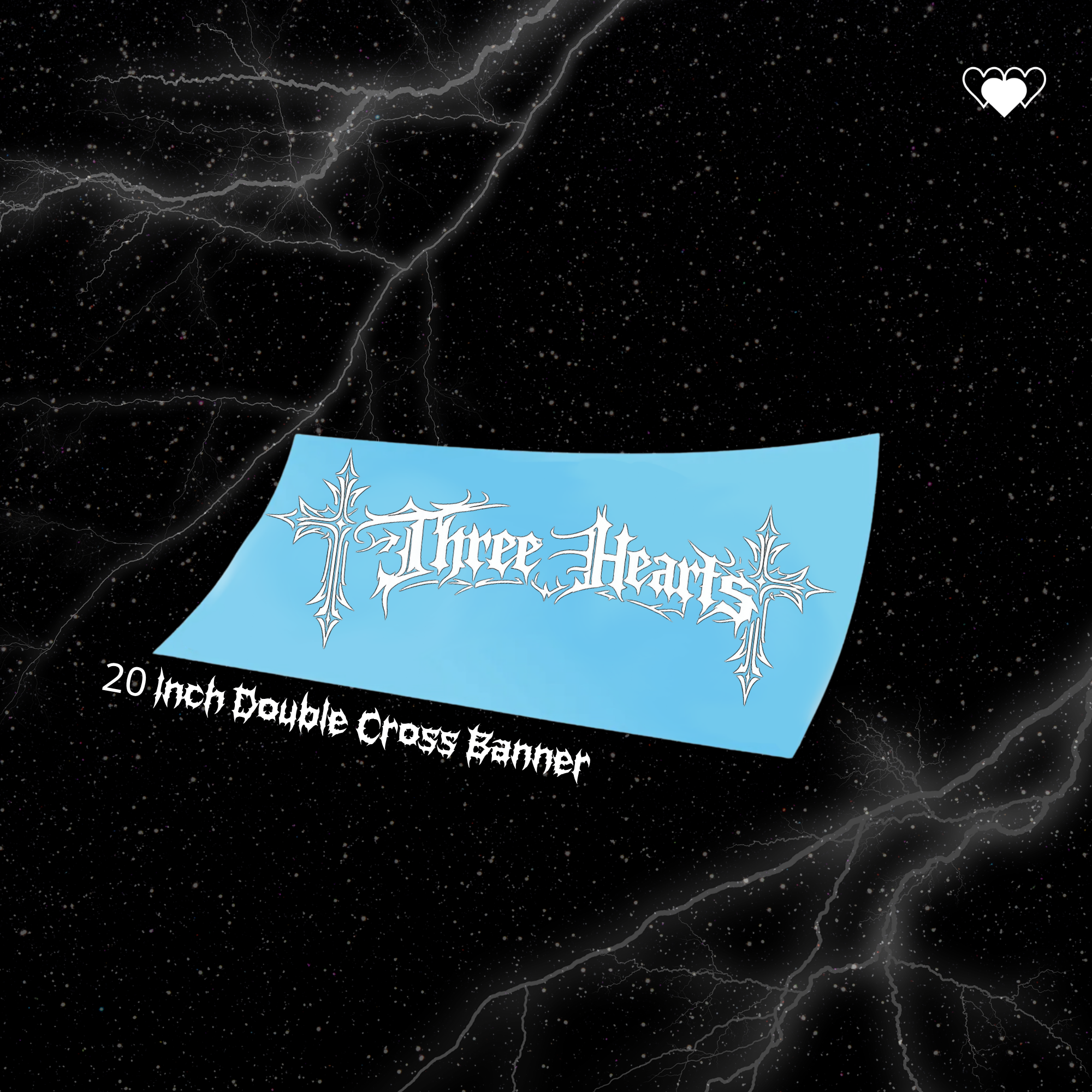 20INCH DOUBLE CROSS BANNER