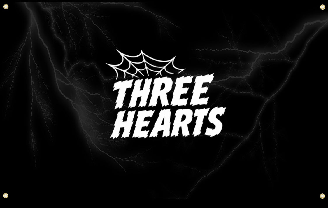 Three Hearts Spider web Flag