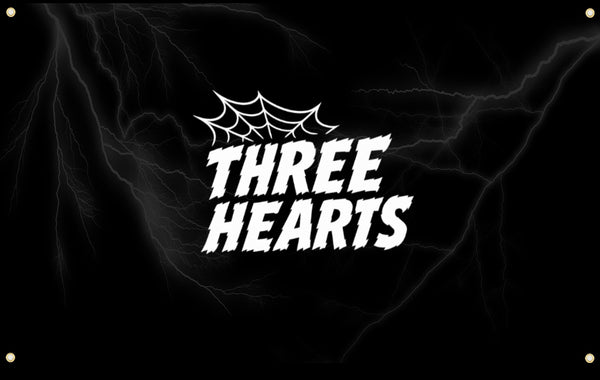 Three Hearts Spider web Flag