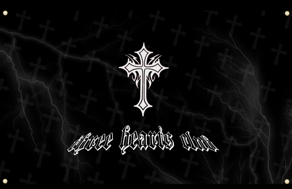 Three Hearts Cross Garage Flag