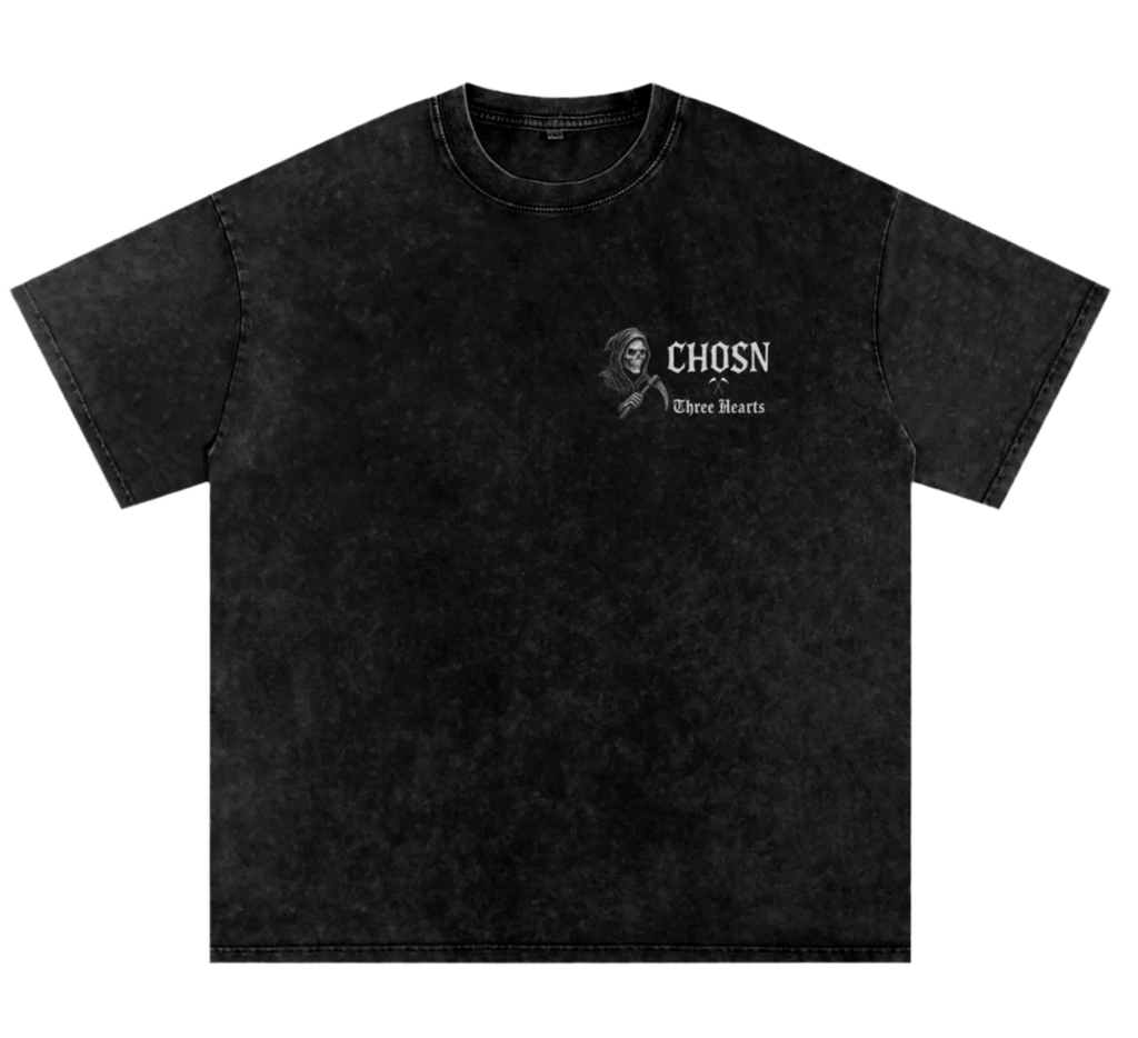 "CHOSN X THREE HEARTS" OVERSIZED SHIRT