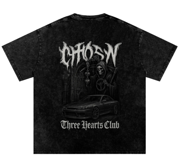 "CHOSN X THREE HEARTS" OVERSIZED SHIRT