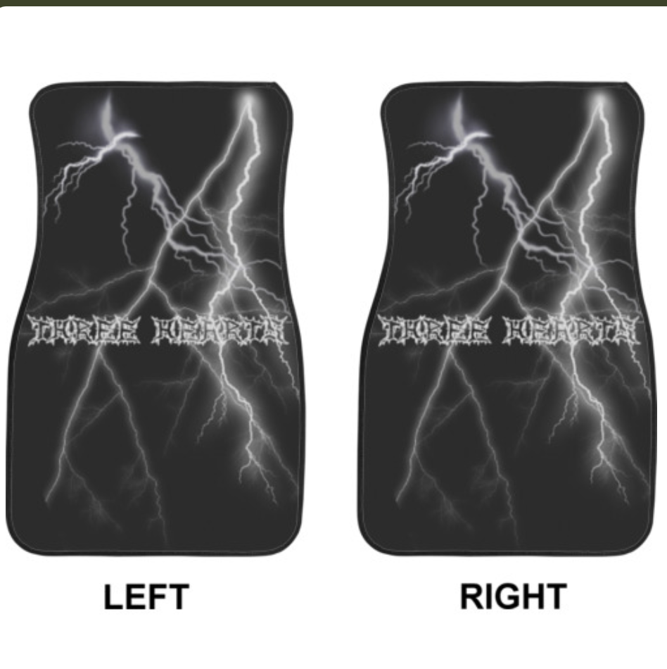 LIGHTNING CAR MATS THREE HEARTS