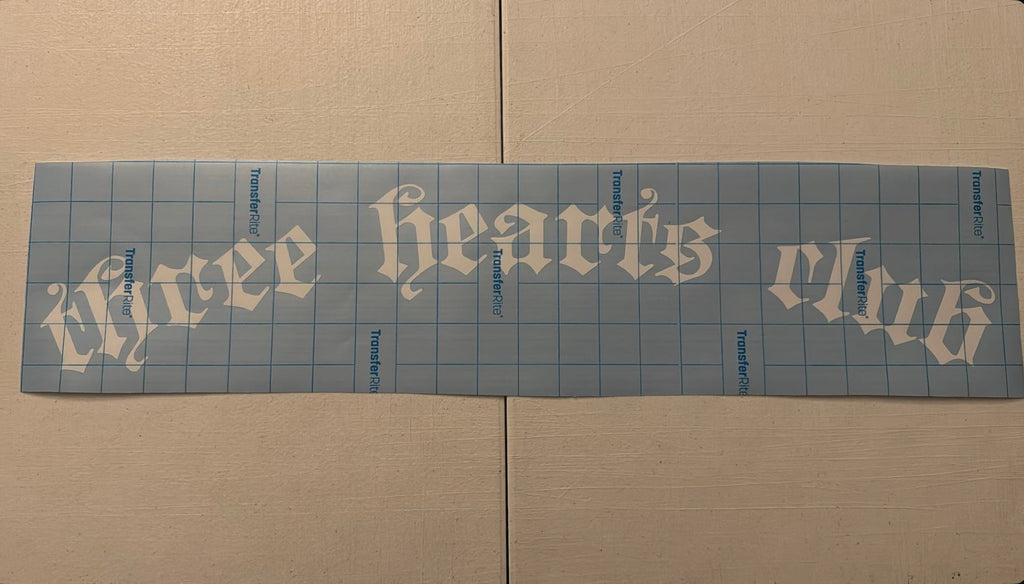 Old English Three Hearts Decal Sticker - Upgrades