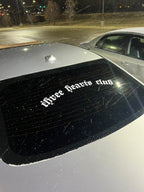 Old English Three Hearts Decal Sticker - Upgrades