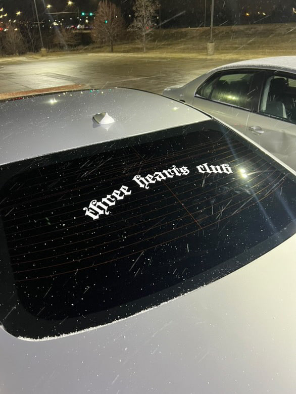 Old English Three Hearts Decal Sticker - Upgrades