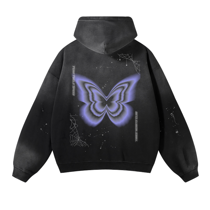 Three Hearts Butterfly Hoodie - hoodie