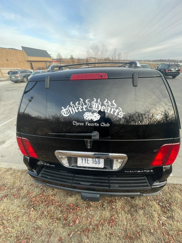 THREE HEARTS DICE DECAL